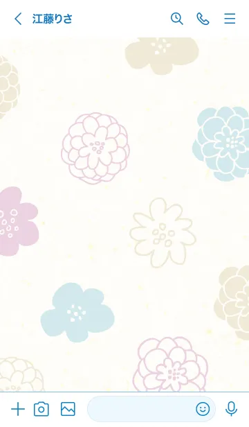 [LINE着せ替え] 北欧風お花 くすみカラー22の画像3