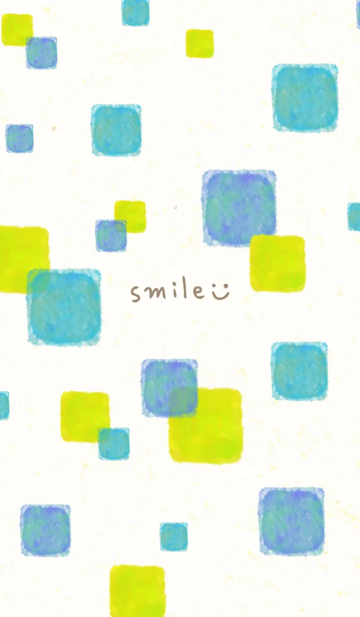 [LINE着せ替え] 水彩 四角 3色 3の画像1