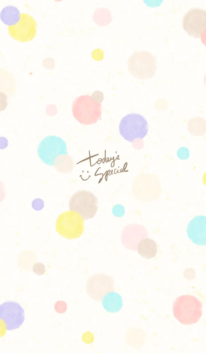 [LINE着せ替え] 水彩 ドット カラフル22の画像1