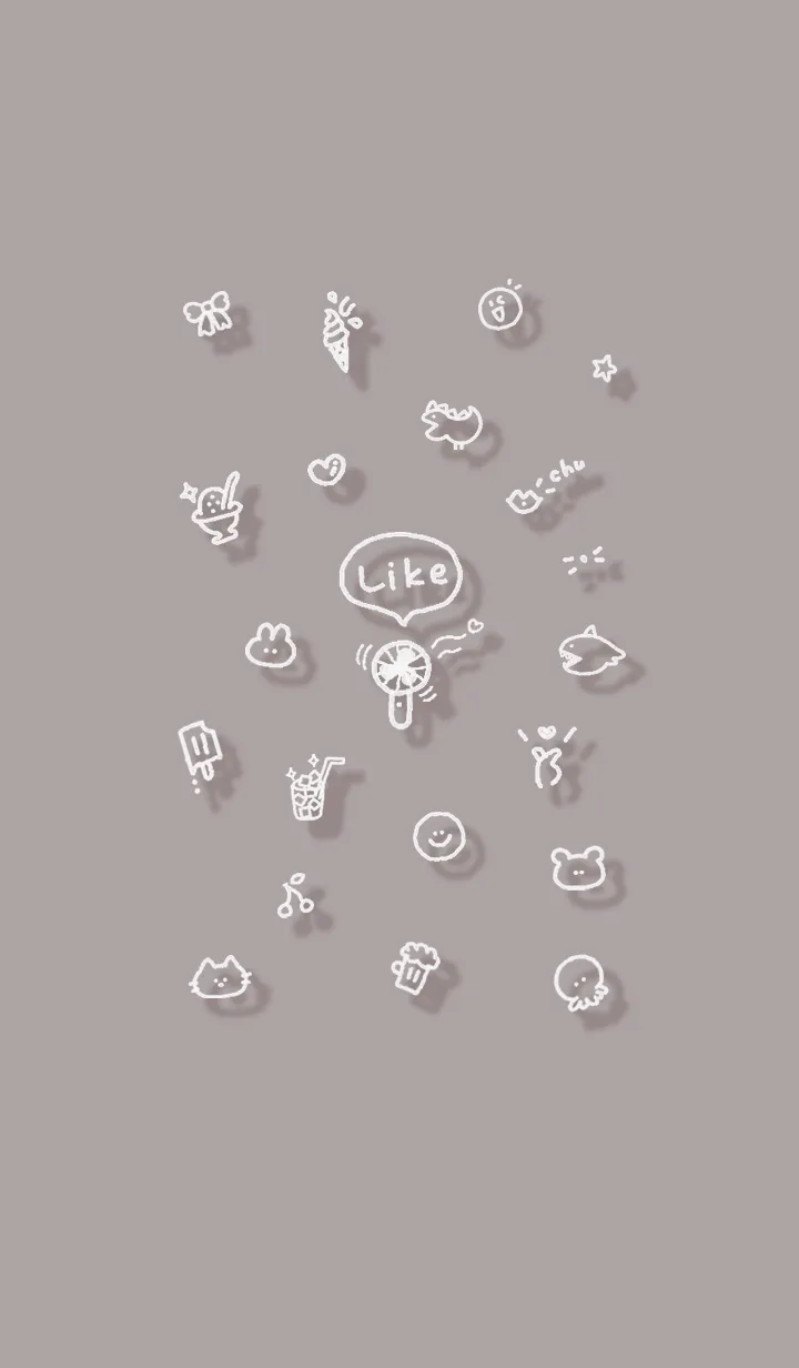 [LINE着せ替え] シンプルなアイコン6♬グレージュ12_1の画像1