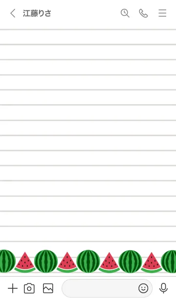 [LINE着せ替え] スイカのノートの着せかえ/グレイの画像3