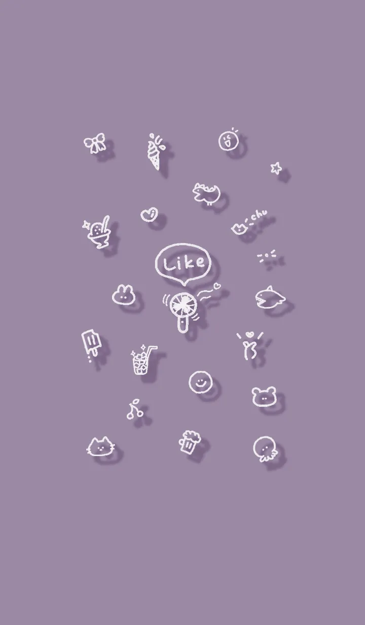 [LINE着せ替え] シンプルなアイコン6♬バイオレット11_1の画像1