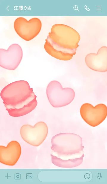 [LINE着せ替え] Sweet pastel macaron 10の画像3