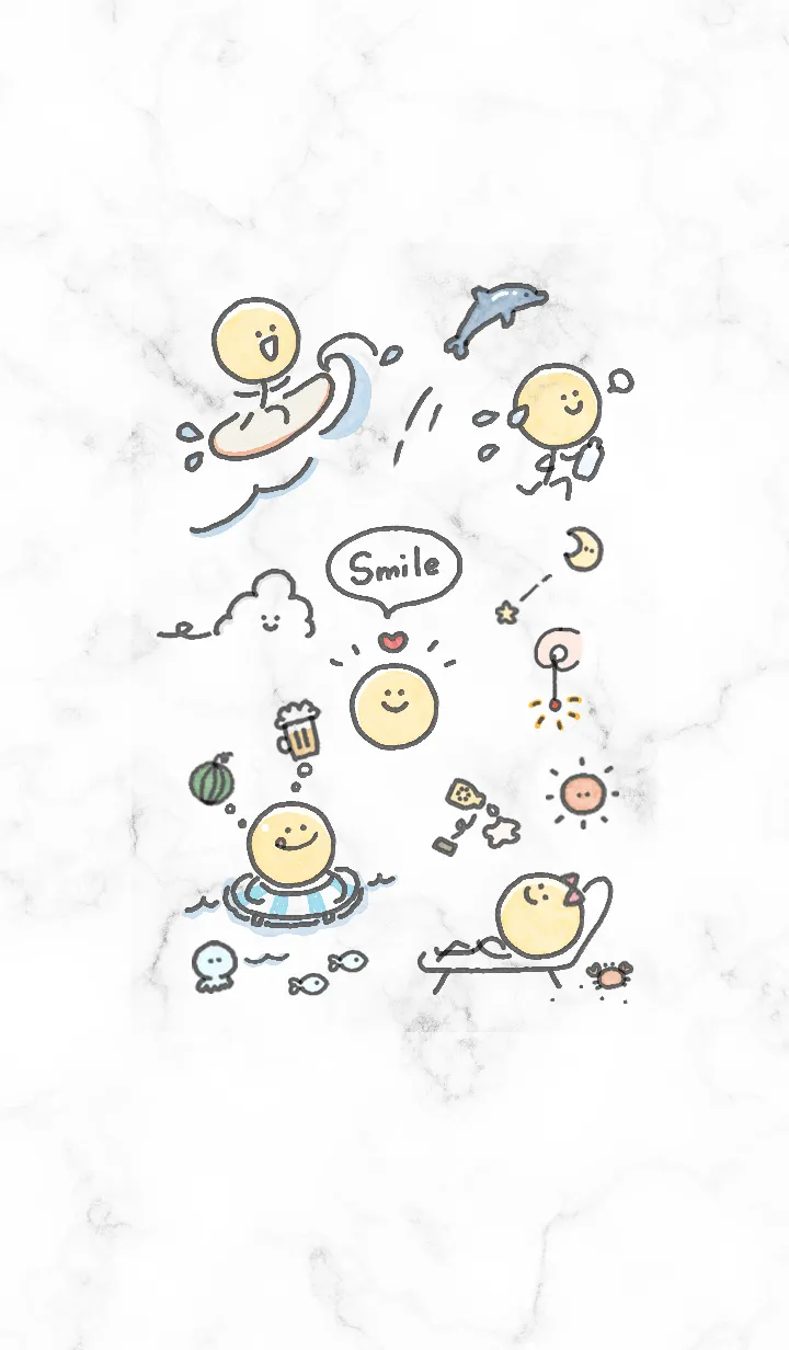 [LINE着せ替え] スマイルのアイコン7♬ホワイト01_1の画像1