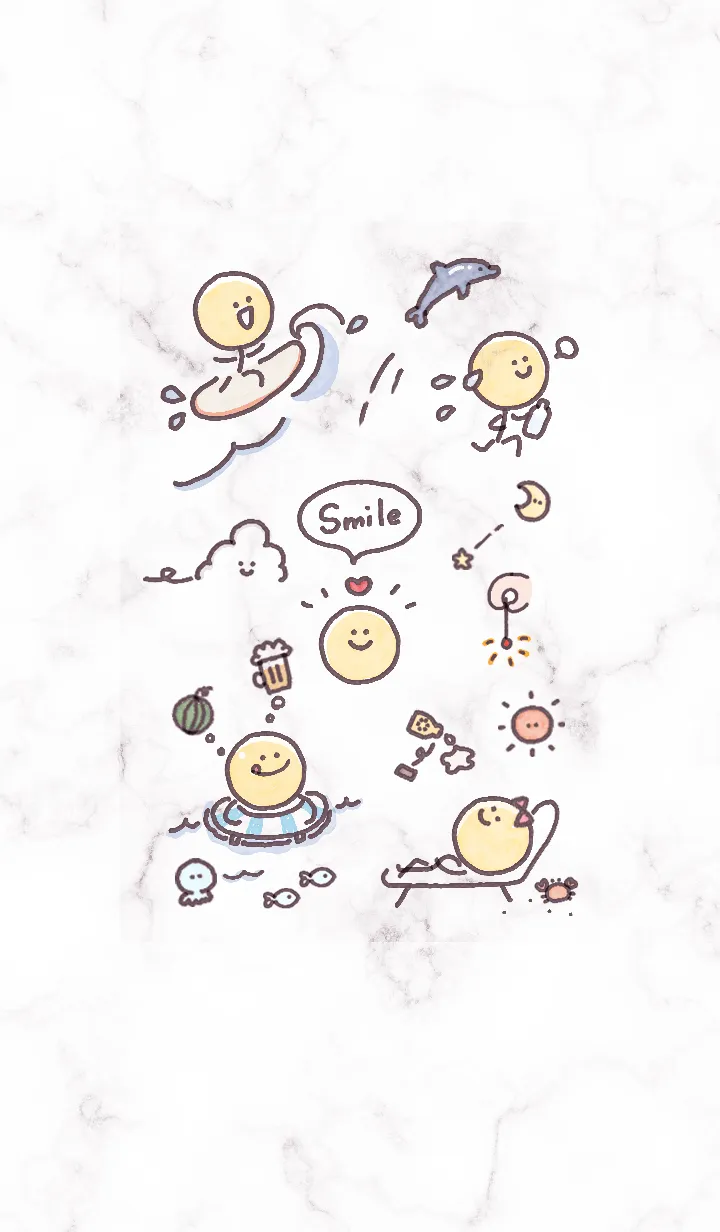 [LINE着せ替え] スマイルのアイコン7♬グレージュ02_1の画像1