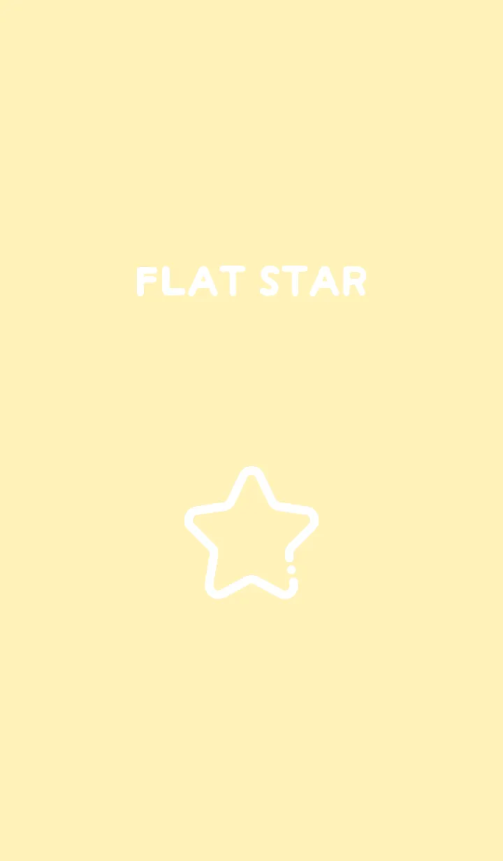 [LINE着せ替え] FLAT STAR / Cream Yellowの画像1