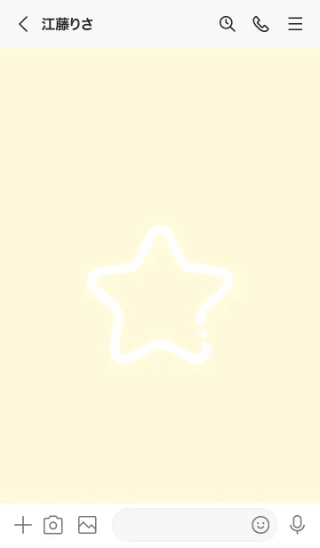 [LINE着せ替え] FLAT STAR / Cream Yellowの画像3