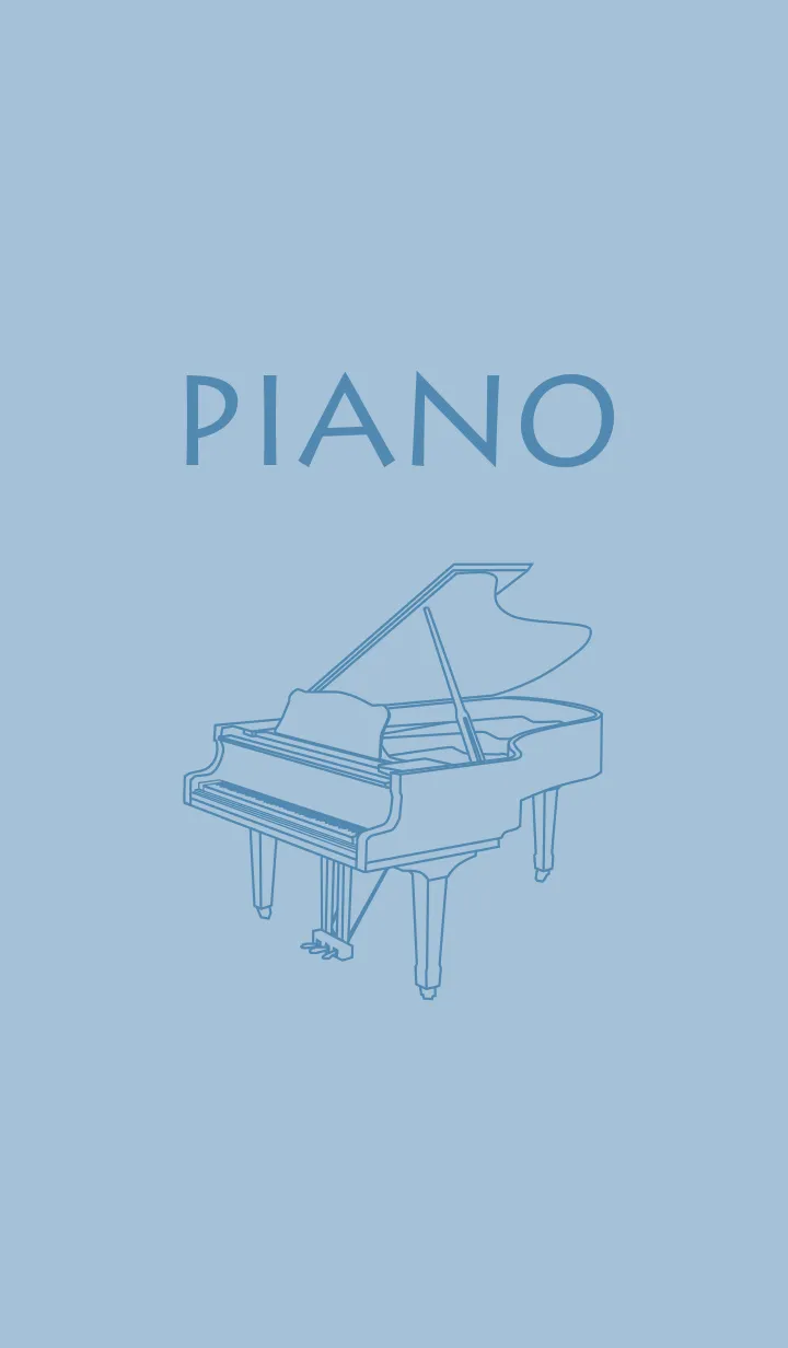 [LINE着せ替え] ピアノ スモークブルーの画像1