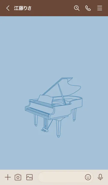 [LINE着せ替え] ピアノ スモークブルーの画像3