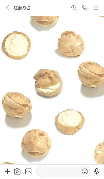 [LINE着せ替え] 大好き☆シュークリーム☆3の画像3