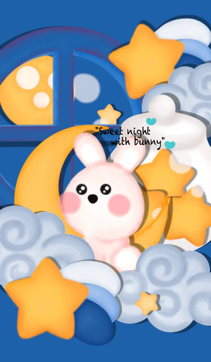 [LINE着せ替え] Sweet night with bunny 4の画像1