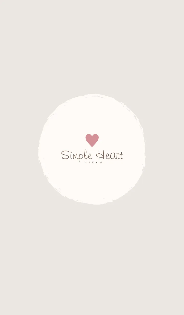 [LINE着せ替え] Simple Heart-Dusky Beige.MEKYM 22の画像1