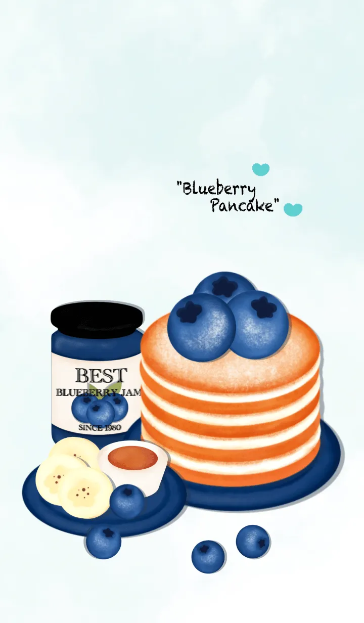 [LINE着せ替え] Sweet blueberry pancake 2の画像1