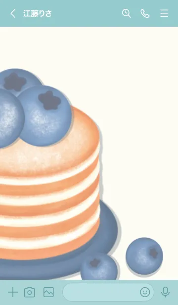 [LINE着せ替え] Sweet blueberry pancake 2の画像3