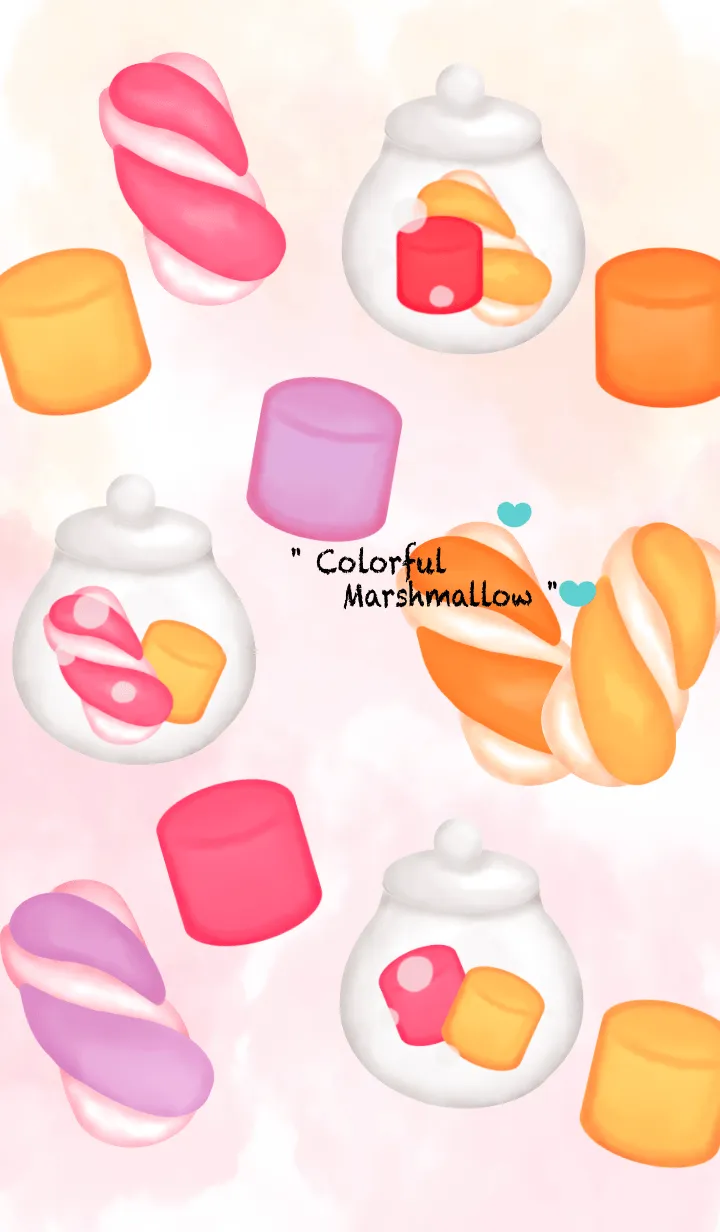 [LINE着せ替え] Sweet colorful marshmallow 8の画像1