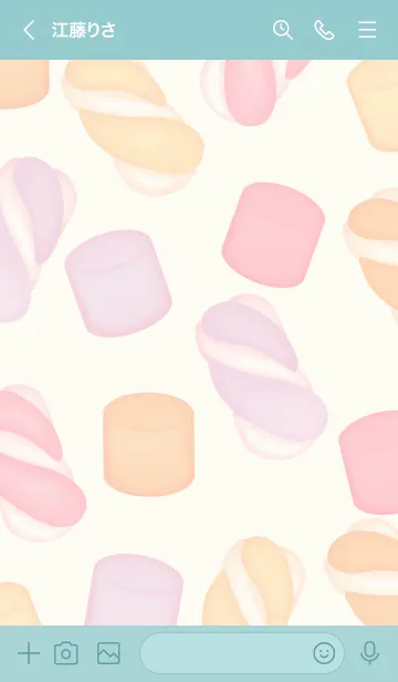 [LINE着せ替え] Sweet colorful marshmallow 8の画像3