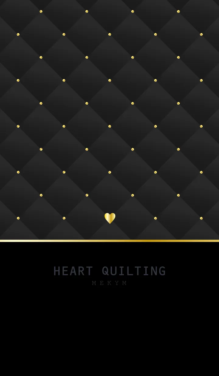 [LINE着せ替え] HEART QUILTING-GRAY BLACK 5の画像1