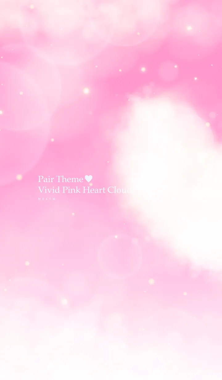 [LINE着せ替え] Pair Theme Pink Heart Cloud-MEKYM 7の画像1