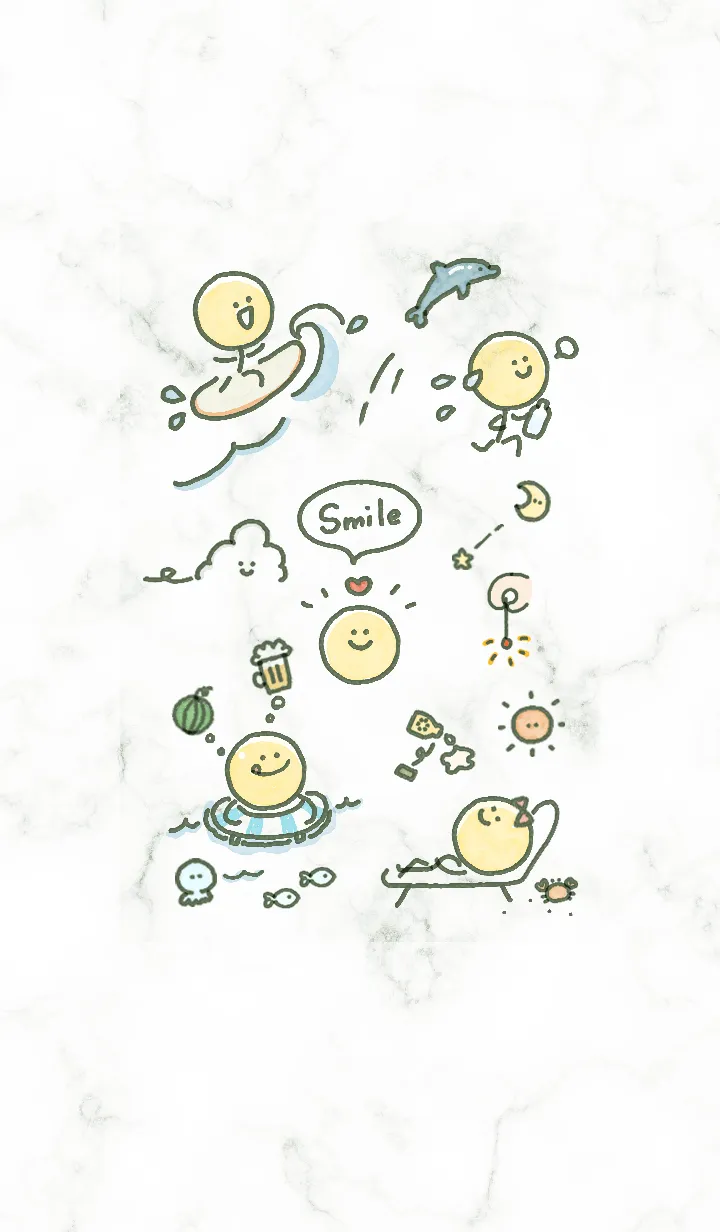 [LINE着せ替え] スマイルのアイコン7♬グリーン06_1の画像1