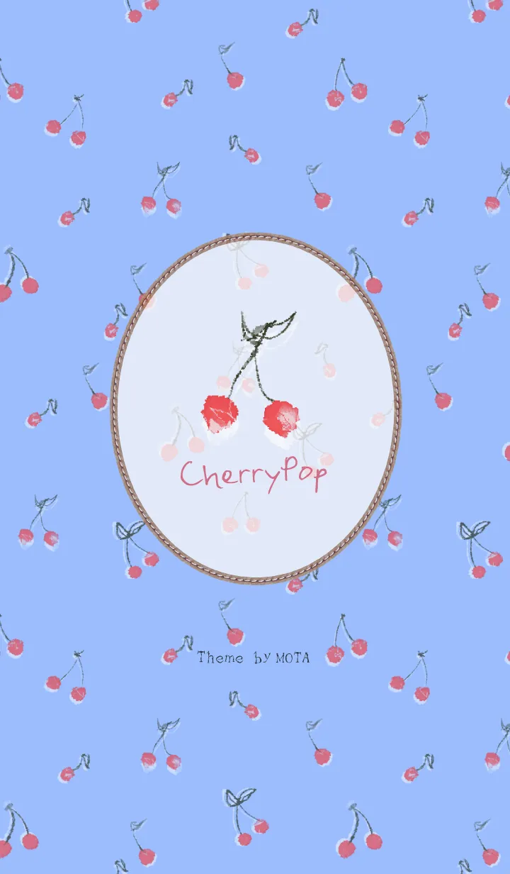 [LINE着せ替え] cherry pop -summer blue-の画像1