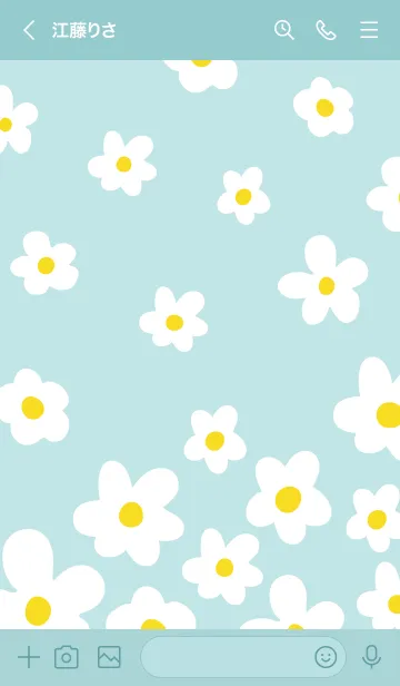 [LINE着せ替え] 白い花 斜め 舞う12の画像3