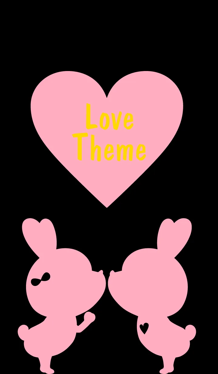 [LINE着せ替え] LOVE THEME Pink and Black 30の画像1