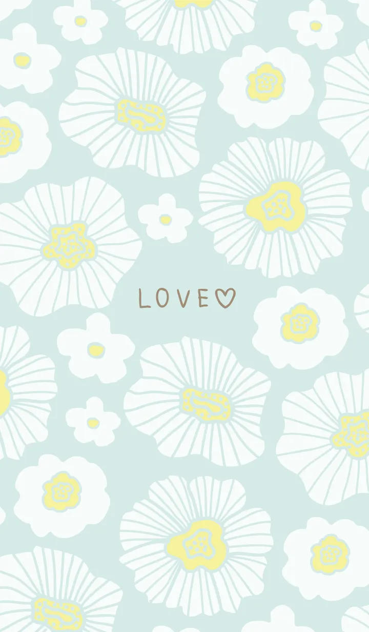 [LINE着せ替え] 白いお花たくさん20の画像1