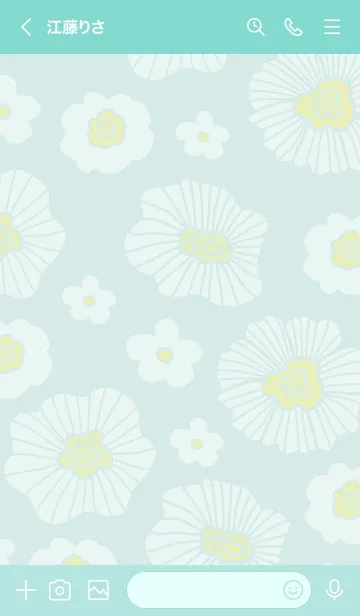 [LINE着せ替え] 白いお花たくさん20の画像3