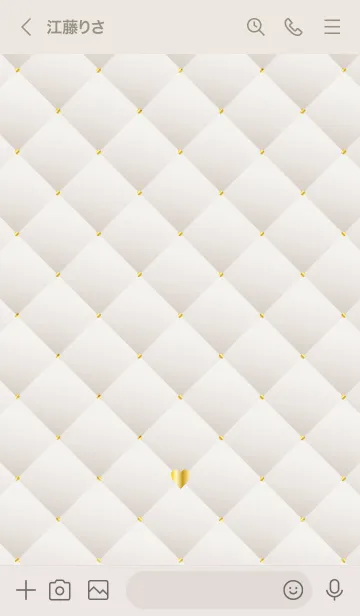 [LINE着せ替え] HEART QUILTING-PINK BEIGE 5の画像3