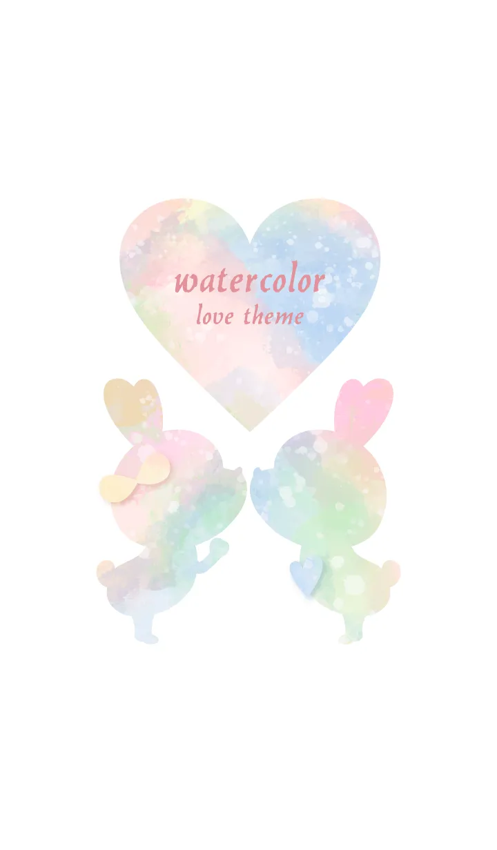 [LINE着せ替え] watercolor Love Theme 30の画像1