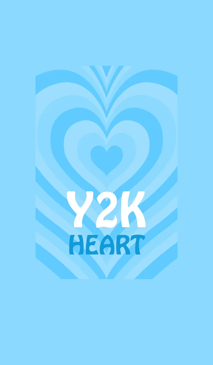 [LINE着せ替え] Y2K HEART / BLUE Jの画像1