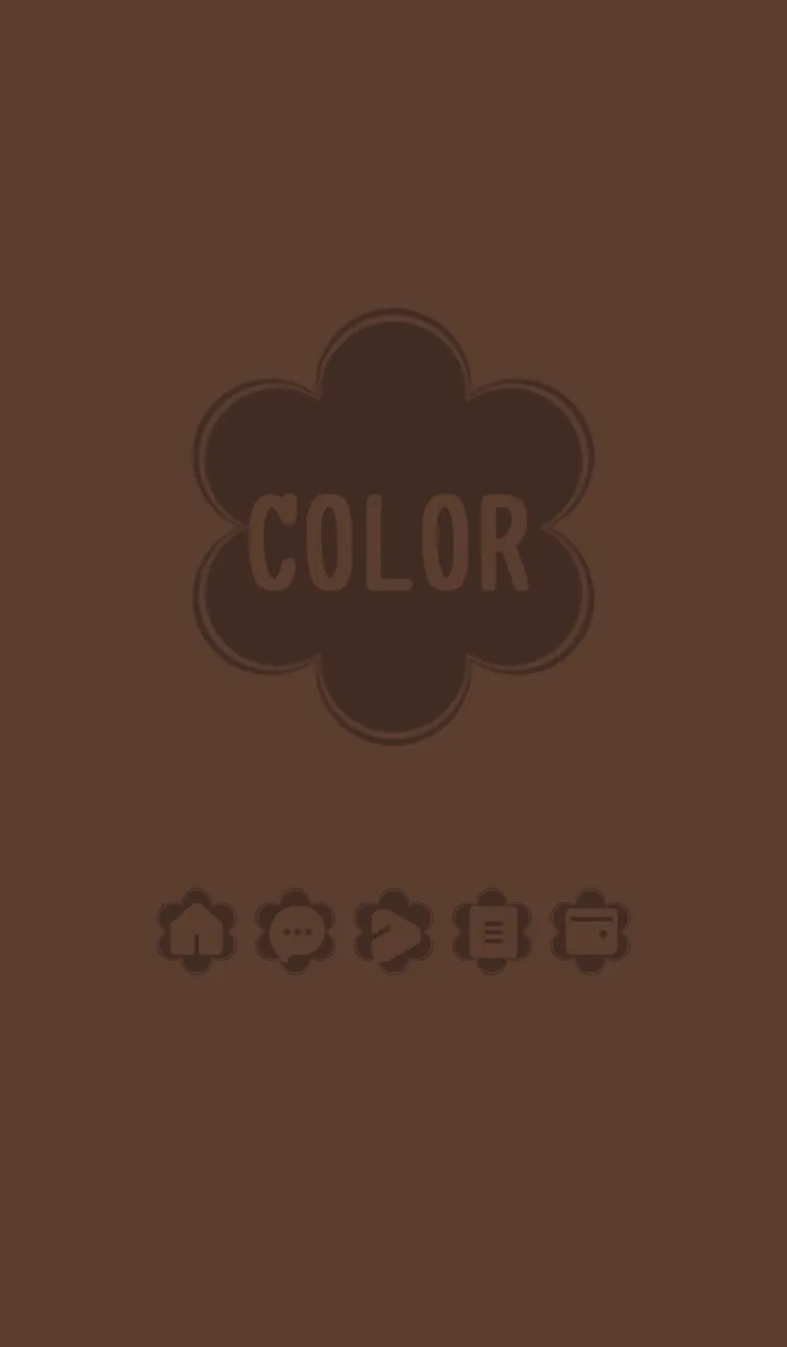 [LINE着せ替え] brown color C06の画像1