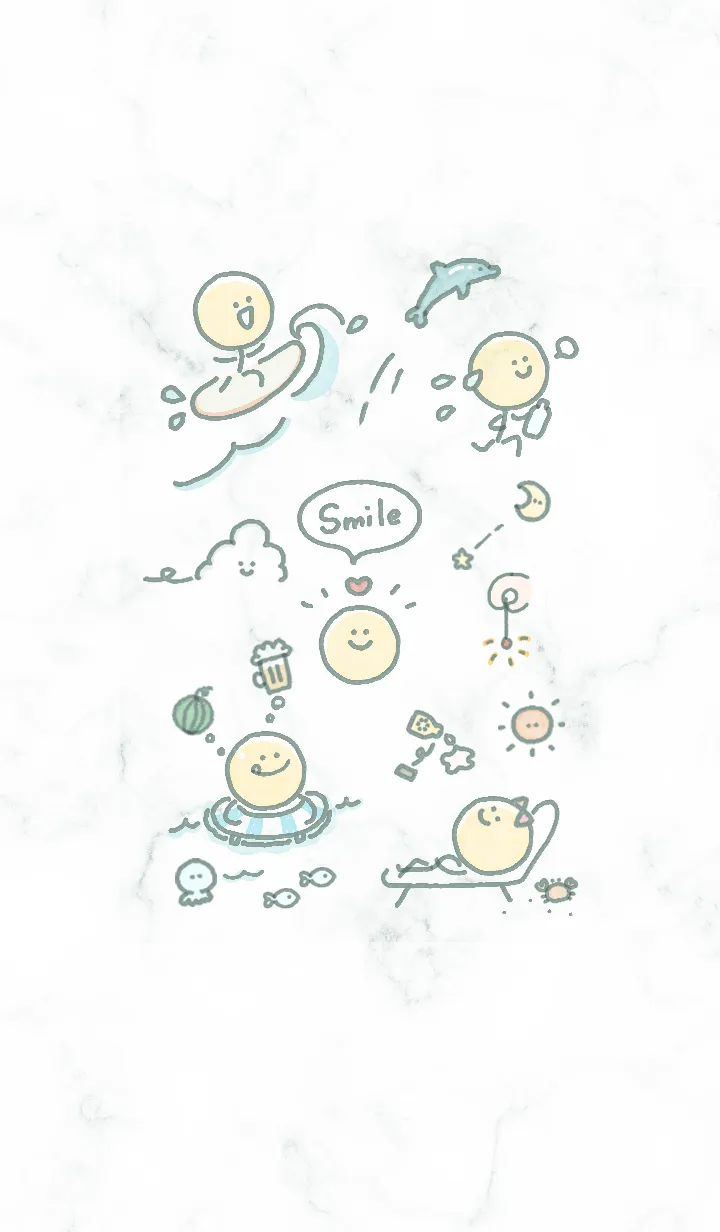 [LINE着せ替え] スマイルのアイコン7♬グリーン13_1の画像1