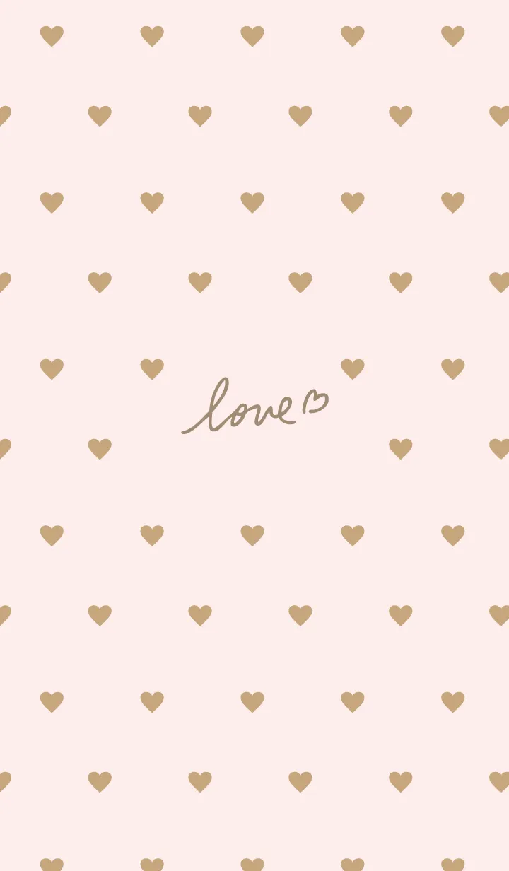 [LINE着せ替え] ハート ブラウン26の画像1