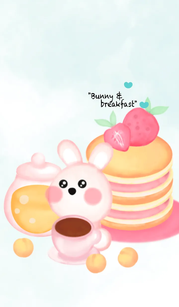 [LINE着せ替え] Breakfast & bunny (Pastel version) 5の画像1