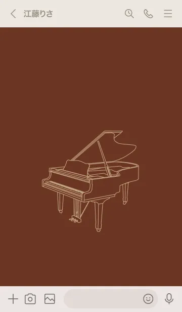 [LINE着せ替え] ピアノ チョコレートの画像3