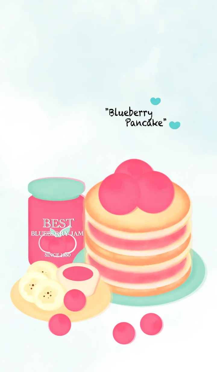 [LINE着せ替え] Pastel blueberry pancake 2の画像1