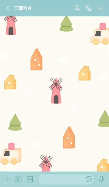 [LINE着せ替え] My marshmallow town 6の画像3