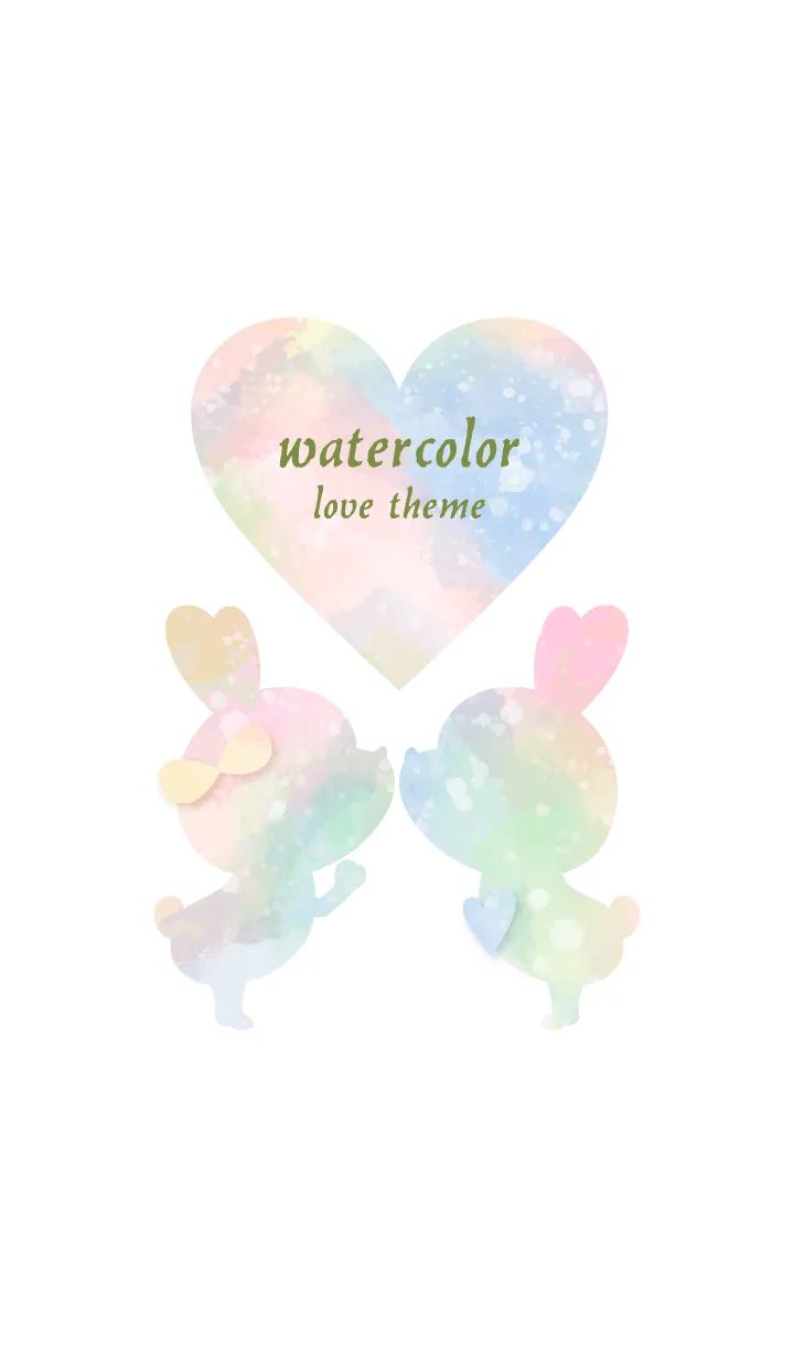 [LINE着せ替え] watercolor Love Theme 31の画像1