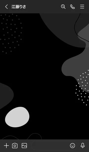 [LINE着せ替え] Abstract Fluid Basic Black 2の画像3