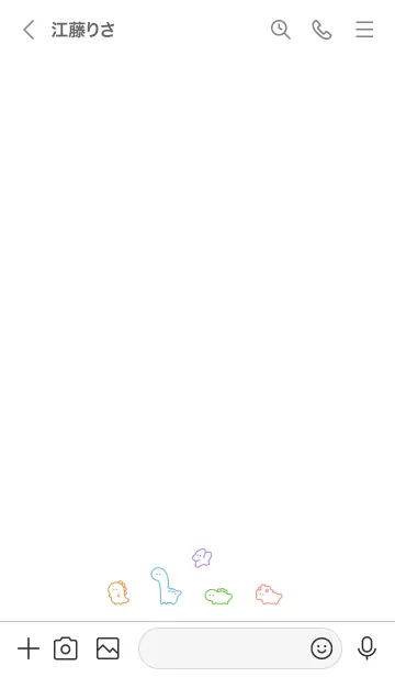 [LINE着せ替え] ゆる恐竜。白の画像3