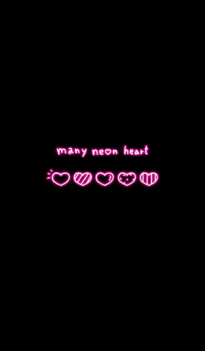 [LINE着せ替え] many neon heartの画像1