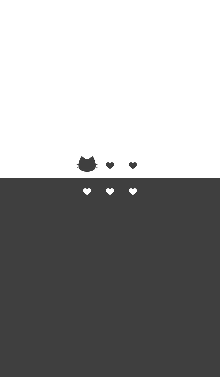 [LINE着せ替え] ねことハート(white&gray)の画像1