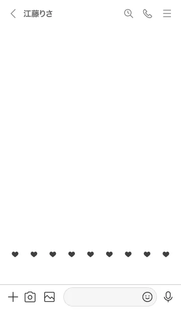 [LINE着せ替え] ねことハート(white&gray)の画像3