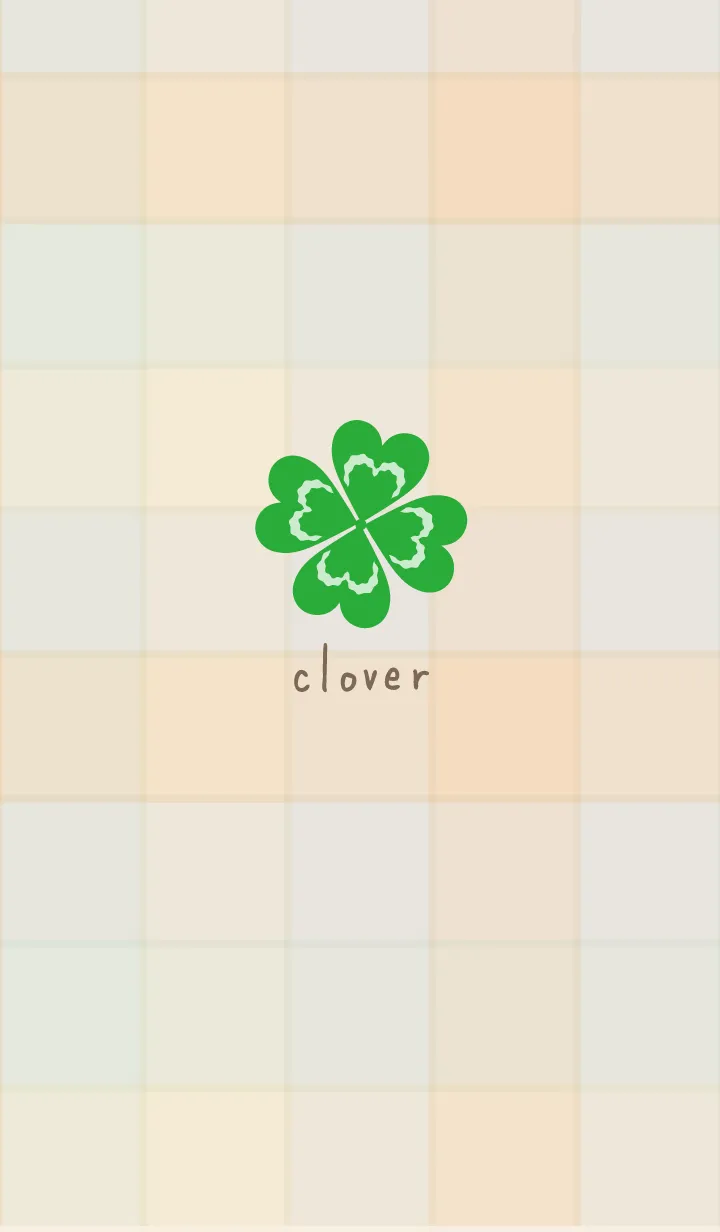 [LINE着せ替え] クローバー チェック柄6の画像1