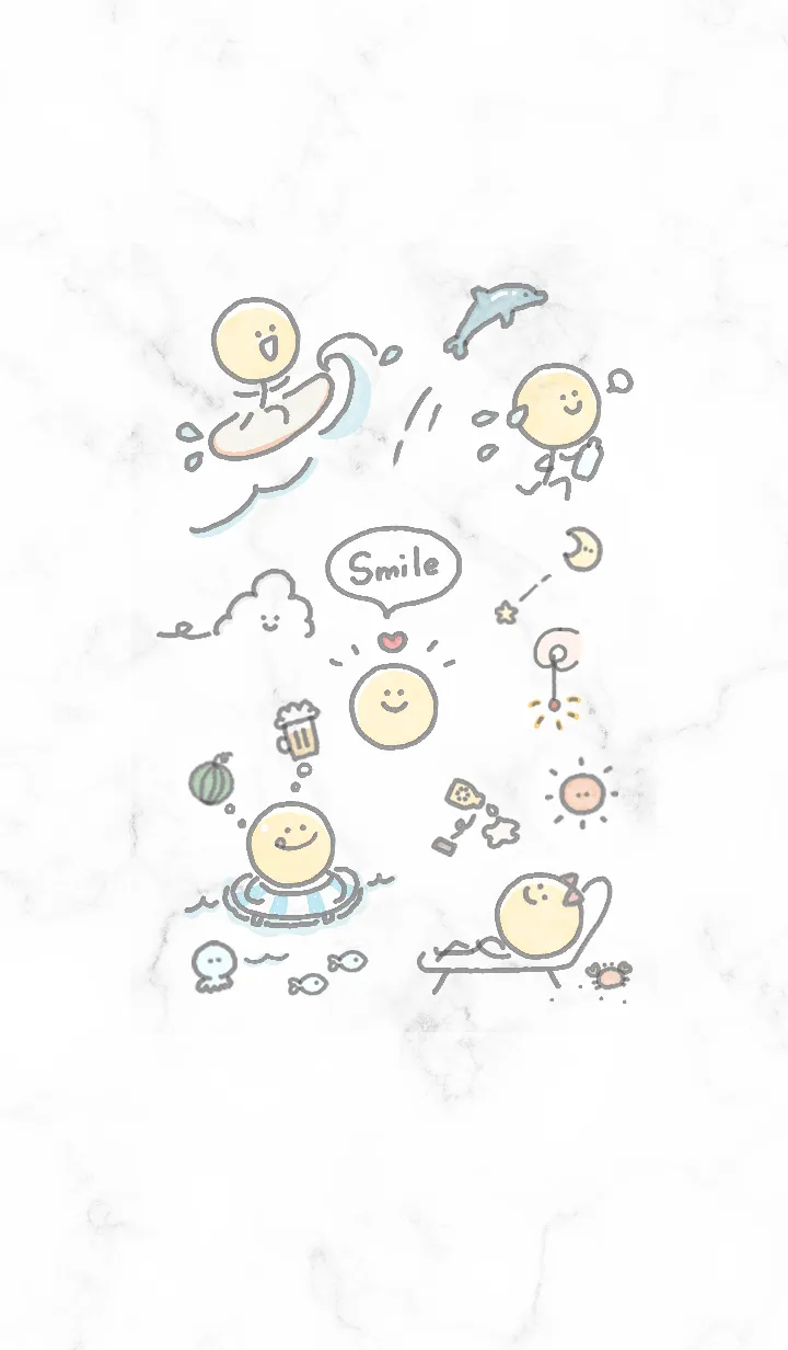 [LINE着せ替え] スマイルのアイコン7♬グレー11_1の画像1