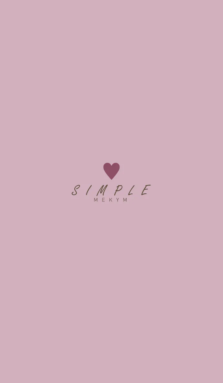 [LINE着せ替え] DUSKY PINK BROWN.SIMPLE-HEART 39の画像1