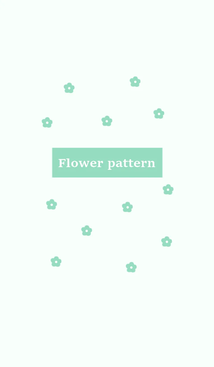 flower pattern #mintgreenの着せ替えメイン画像