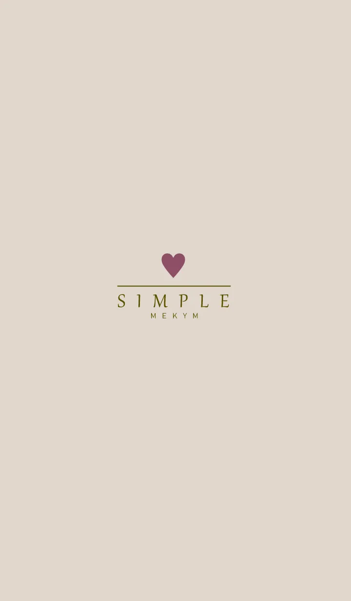 [LINE着せ替え] DUSKY BEIGE.SIMPLE-HEART 39の画像1