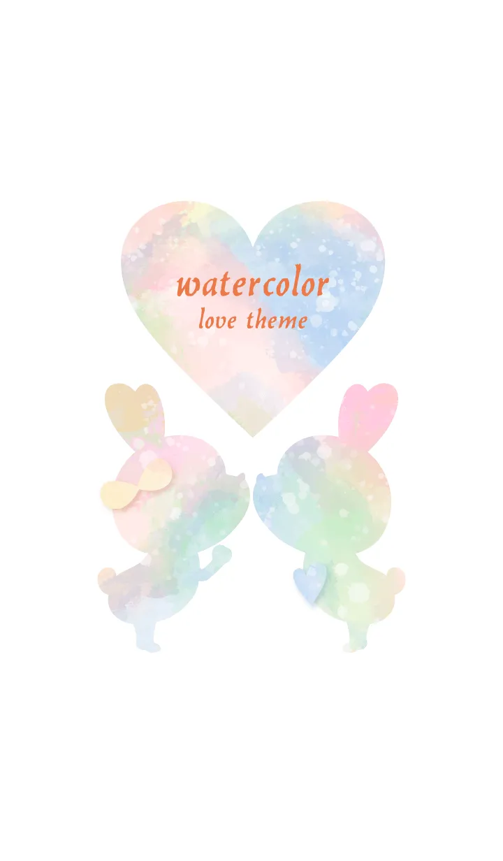 [LINE着せ替え] watercolor Love Theme 33の画像1